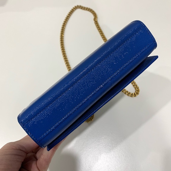 ❌SOLD❌Authentic Saint Laurent Grain De Poudre Small Monogram Kate Bag. - Picture 9 of 14